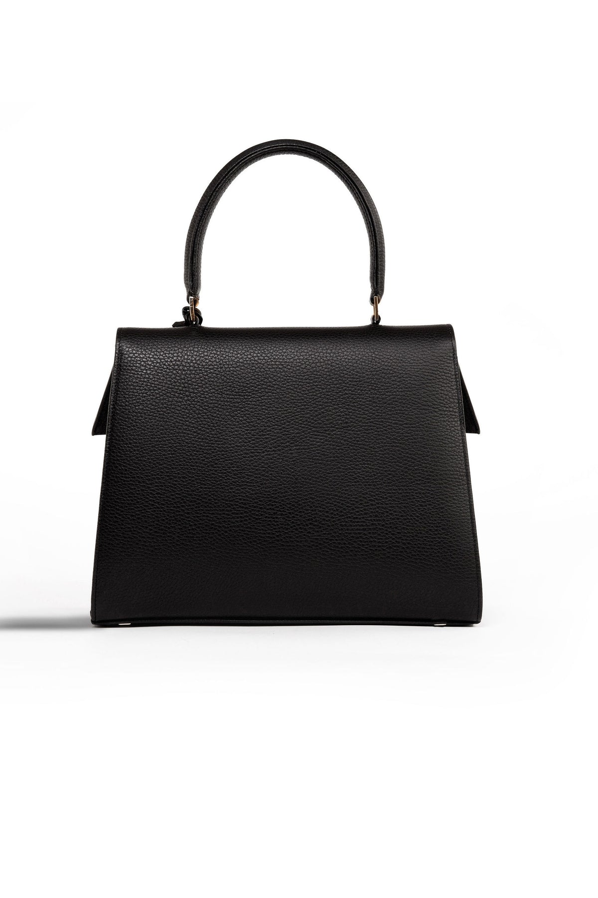 Akira bag - black calfskin leather - back view - Berénize