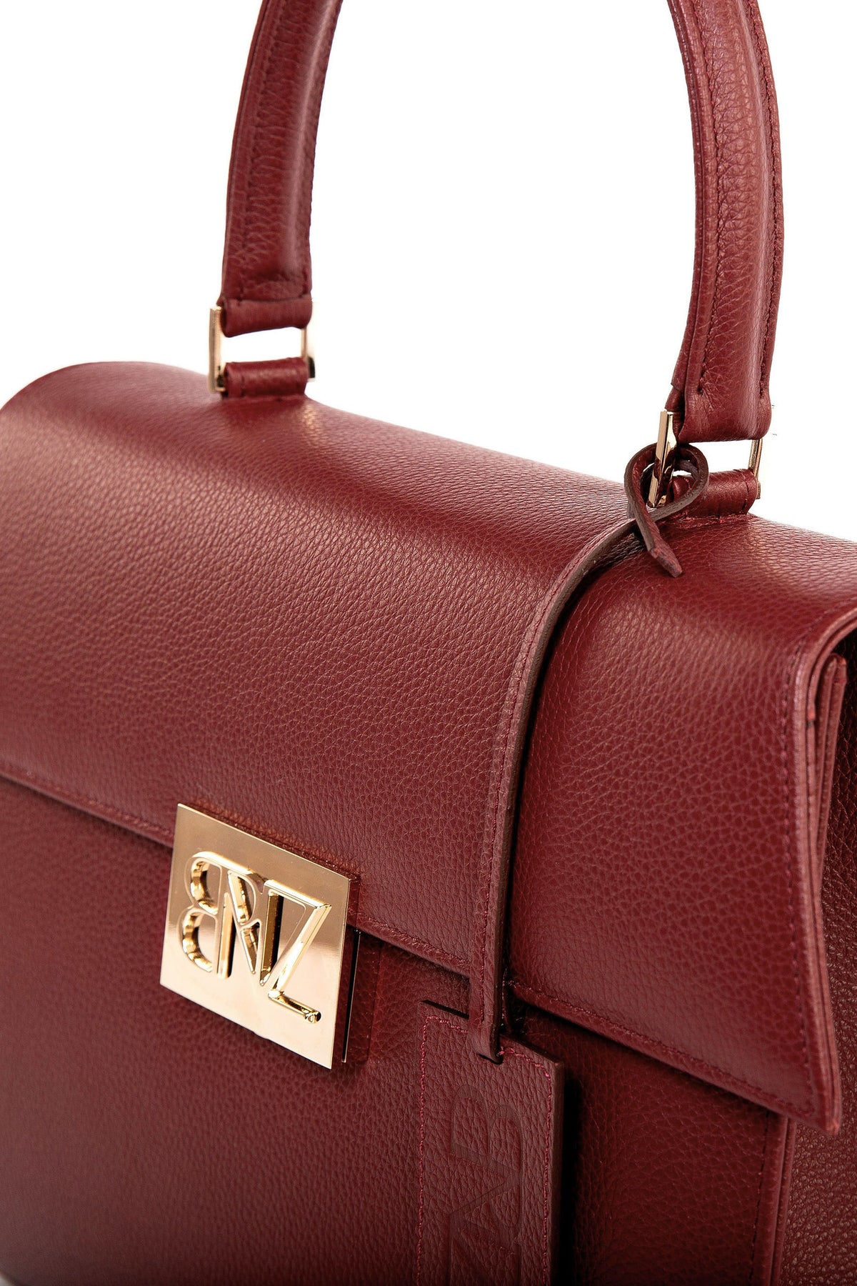 Akira bag - bordeaux calfskin leather - other view - Berénize