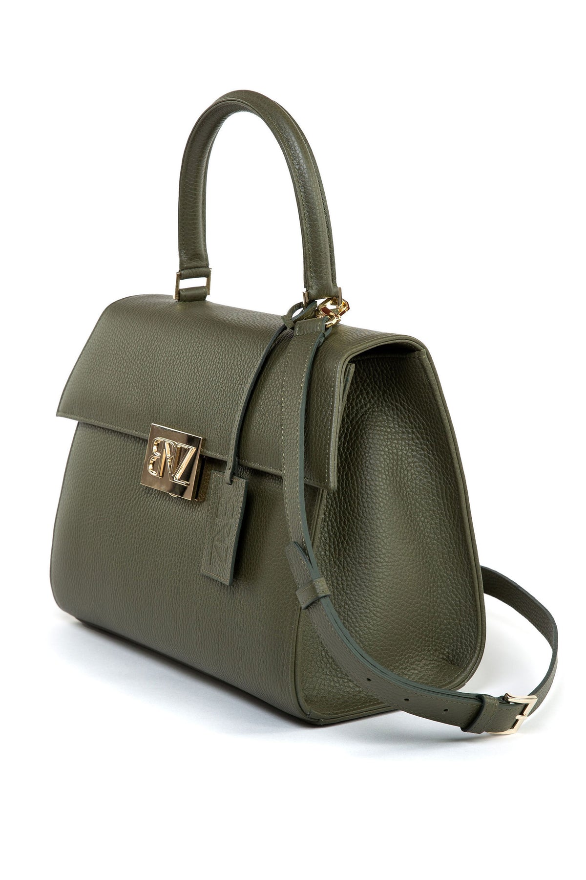 Akira bag - military green calfskin leather - size - Berénize